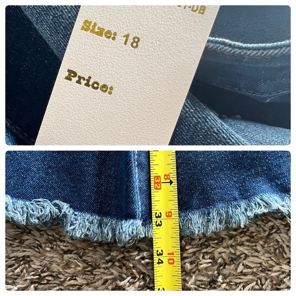 Home Folk Dallas Distressed Women’s Dark Wash Blues Flare Jeans - Picture 11 of 12